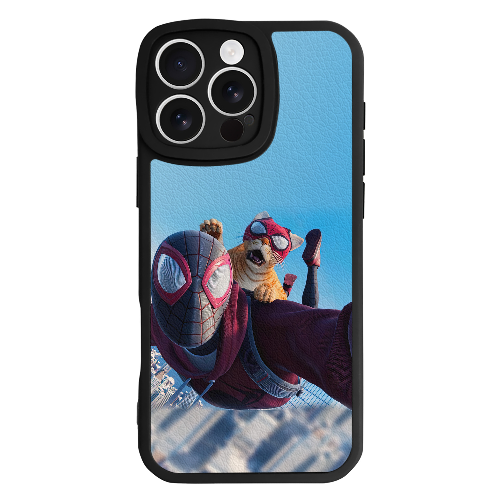 Spider Man スパイダーマン 【iPhone 16シリーズ対応】シリコンスマホケース（レザー調） 材質：シリコン